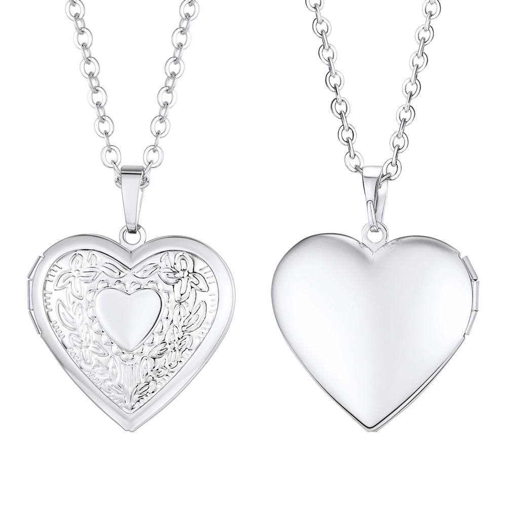 Sliver Customized Heart Necklace