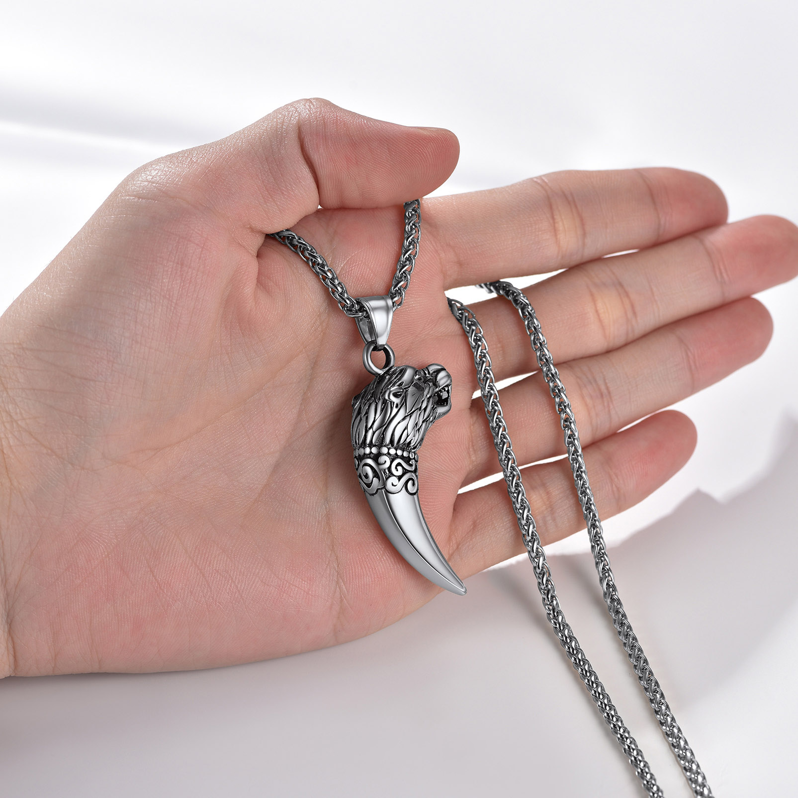 Wolf Teeth Viking Pendant Necklace