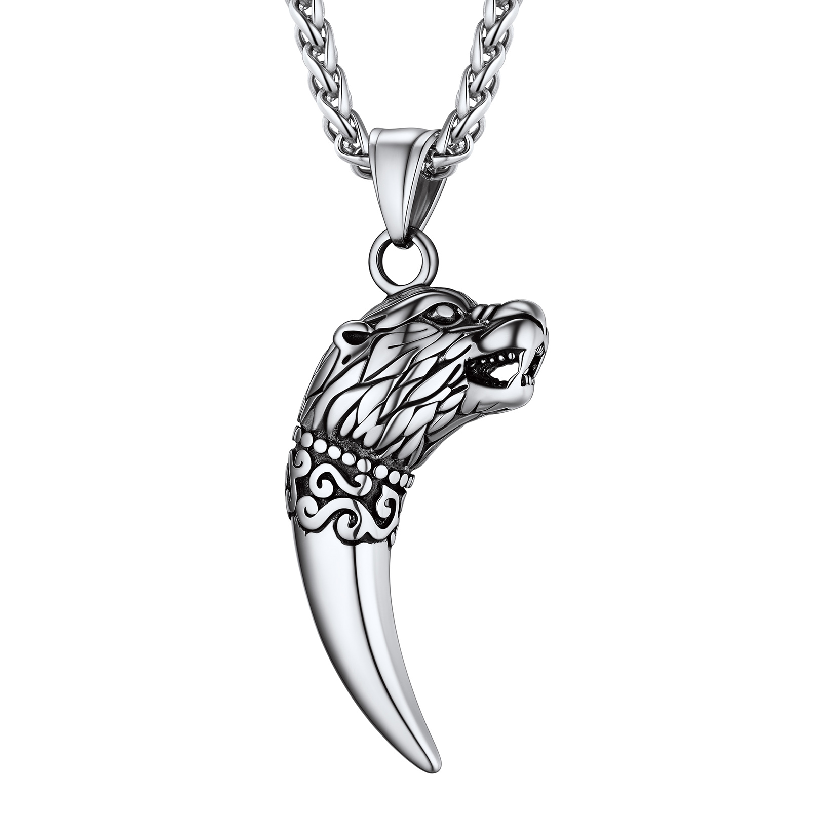 Wolf Teeth Viking Pendant Necklace