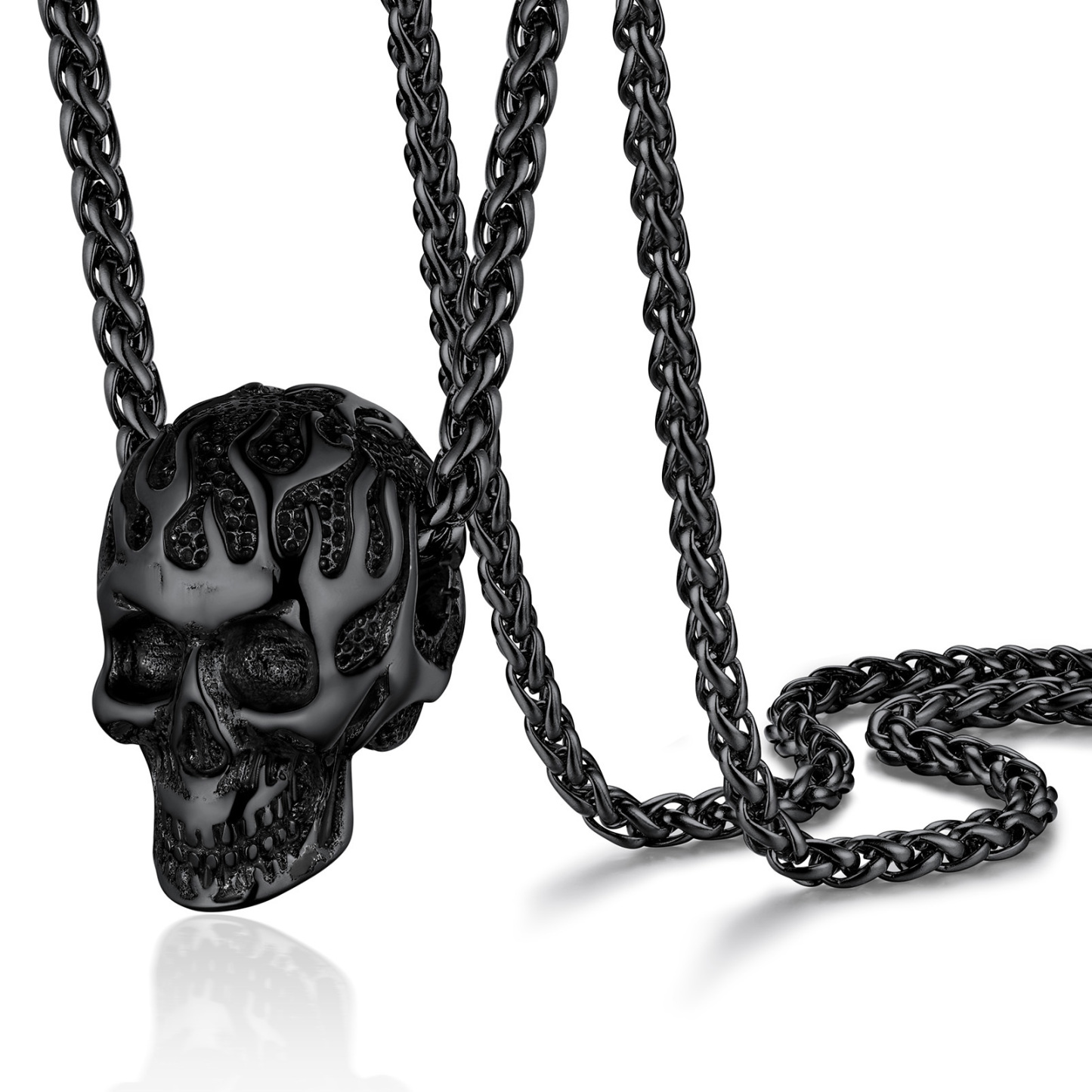 Black Skull Necklace for Men