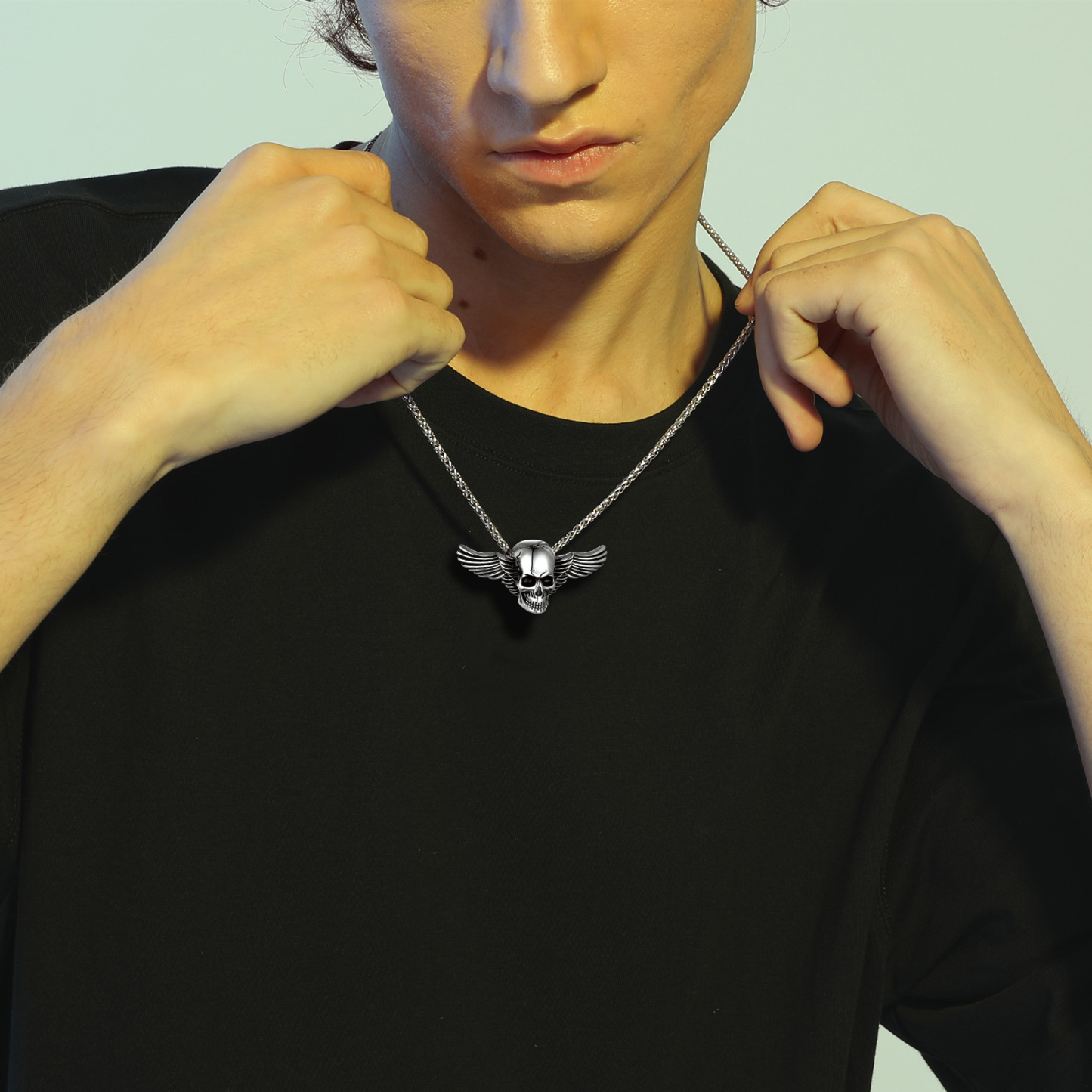 Halloween Wings Skull Necklace