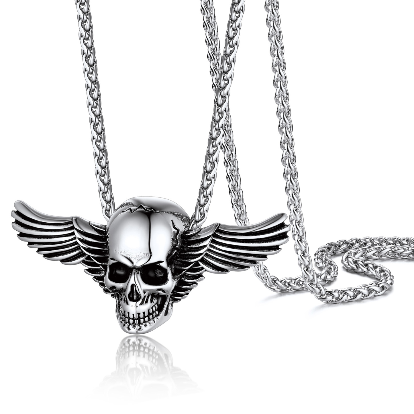 Halloween Wings Skull Necklace