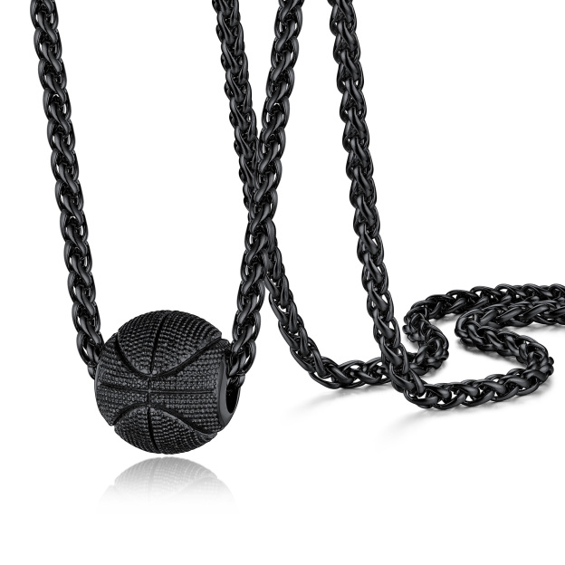 Gold Plated Basketball Necklace