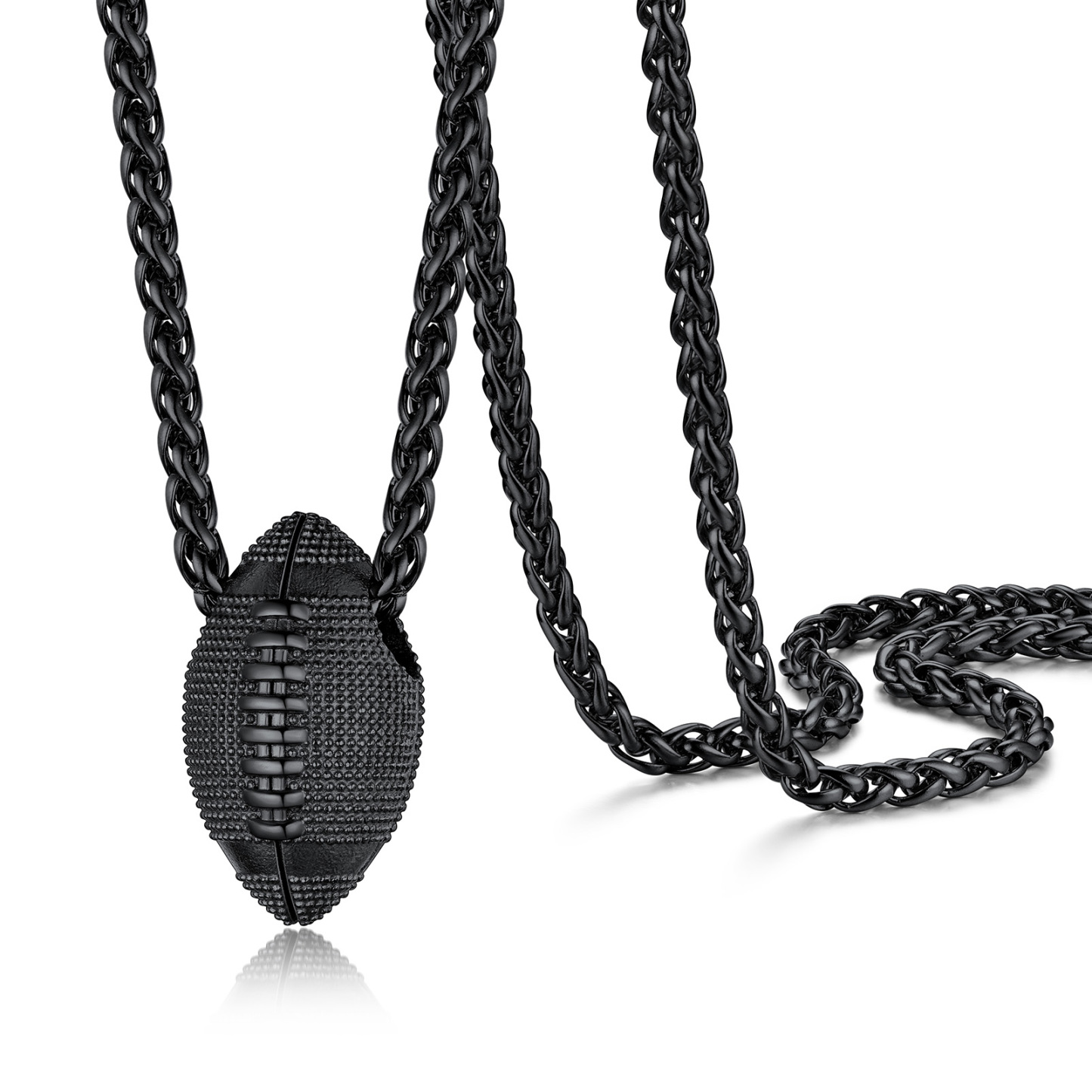 Football Gold Pendant Necklace