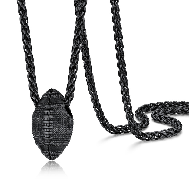 Football Gold Pendant Necklace