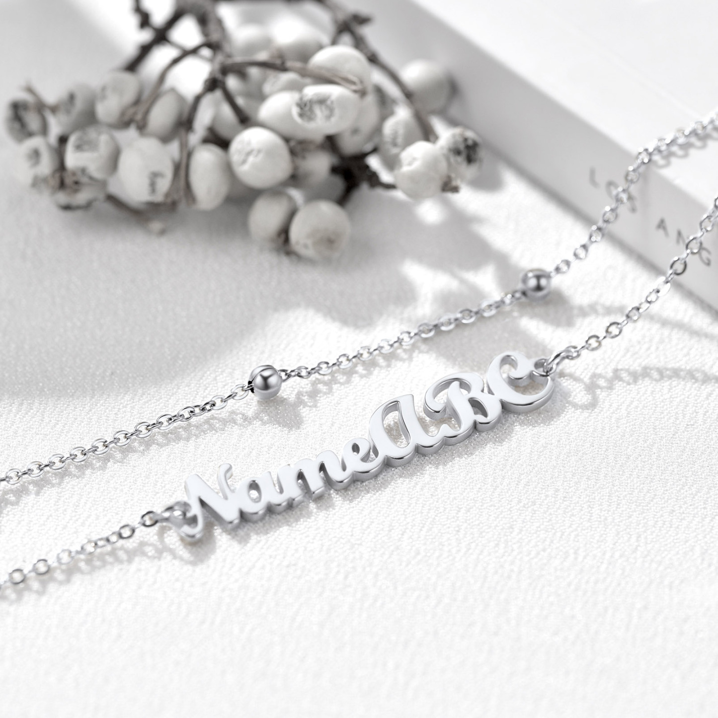 Stainless Steel Name Layered Anklets
