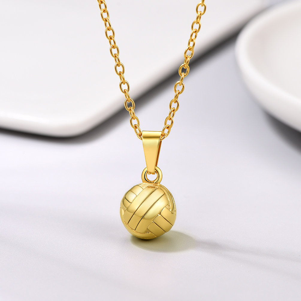 Stainless Steel Volleyball Necklace