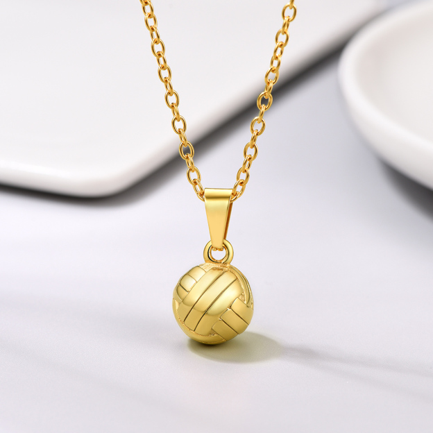 Stainless Steel Volleyball Necklace