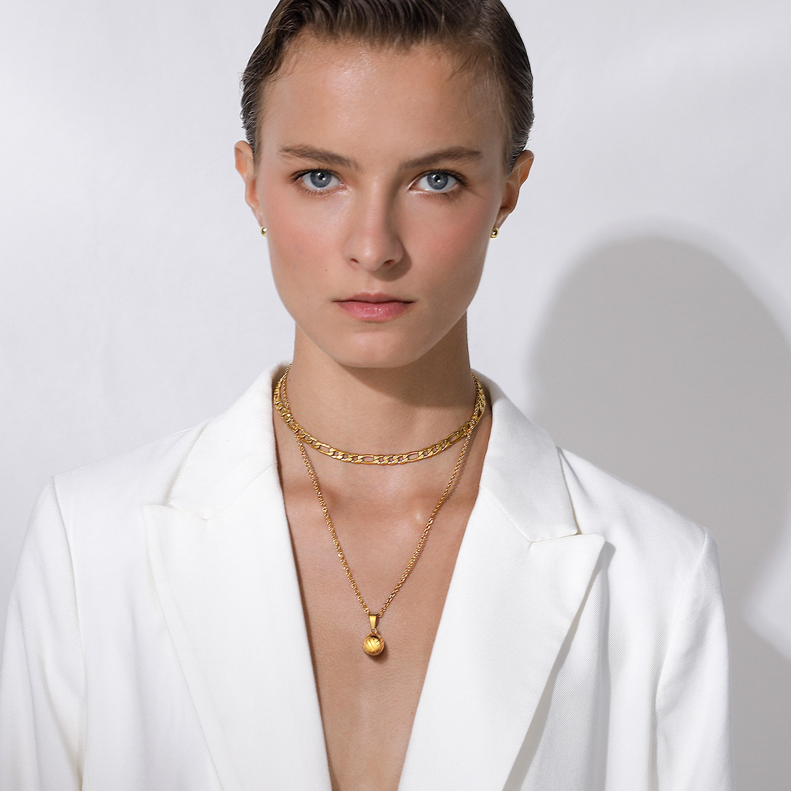 Stainless Steel Volleyball Necklace