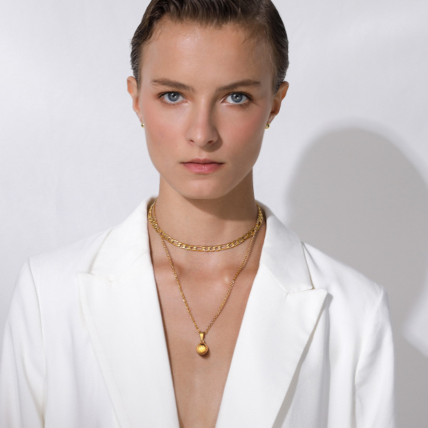 Stainless Steel Volleyball Necklace