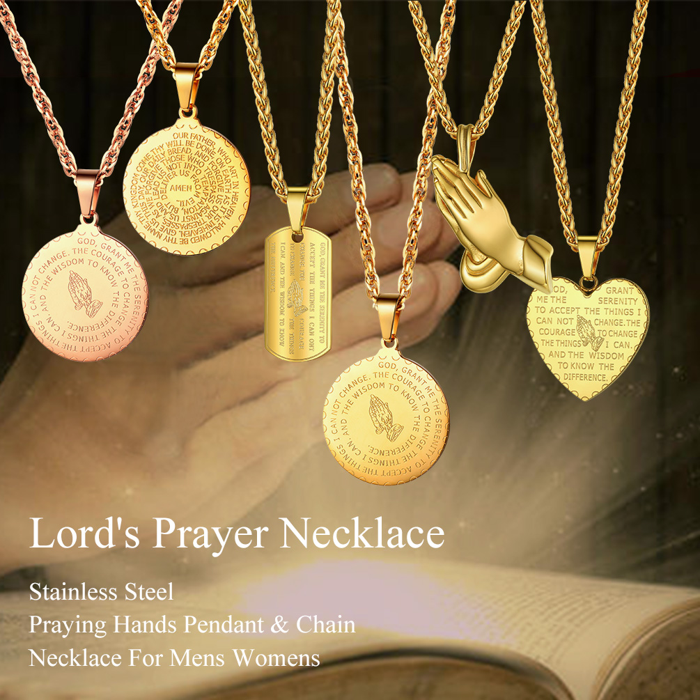 Lord's Prayer & Serenity Prayer Necklace Collection