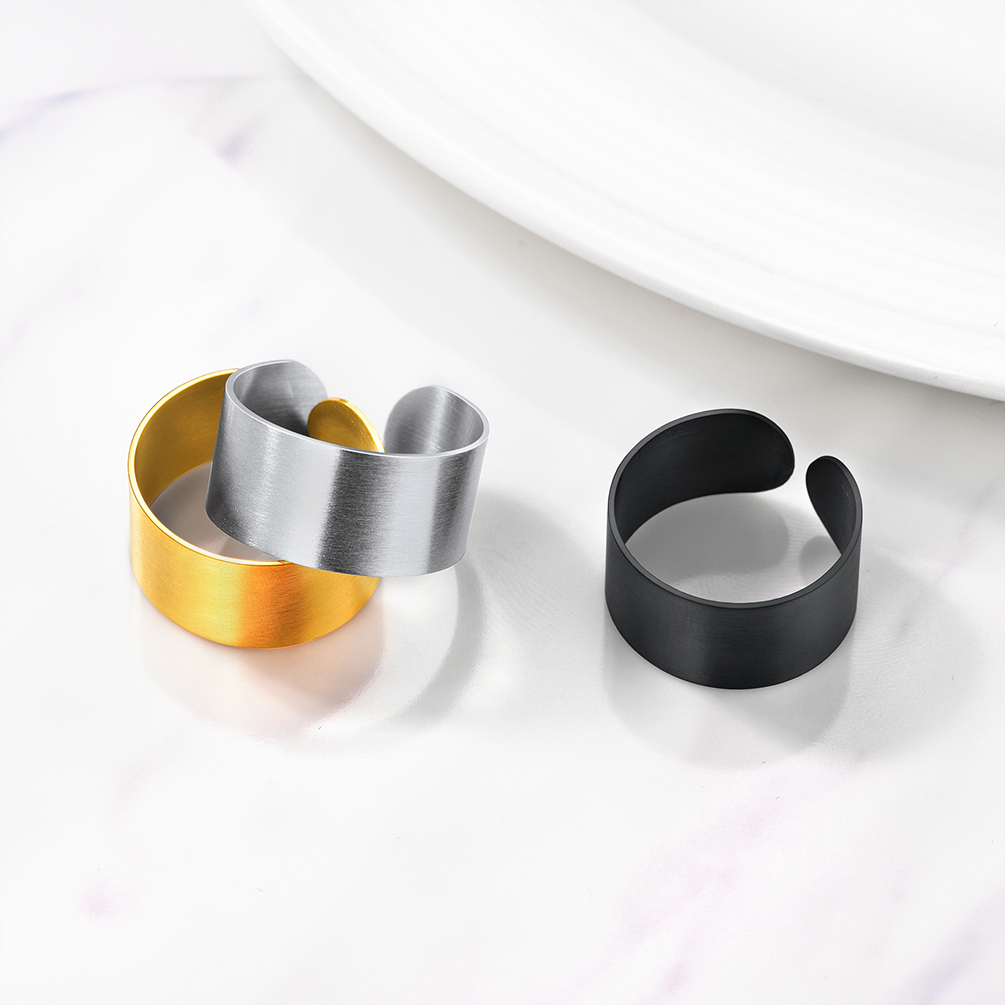 Black Plated Band Ring