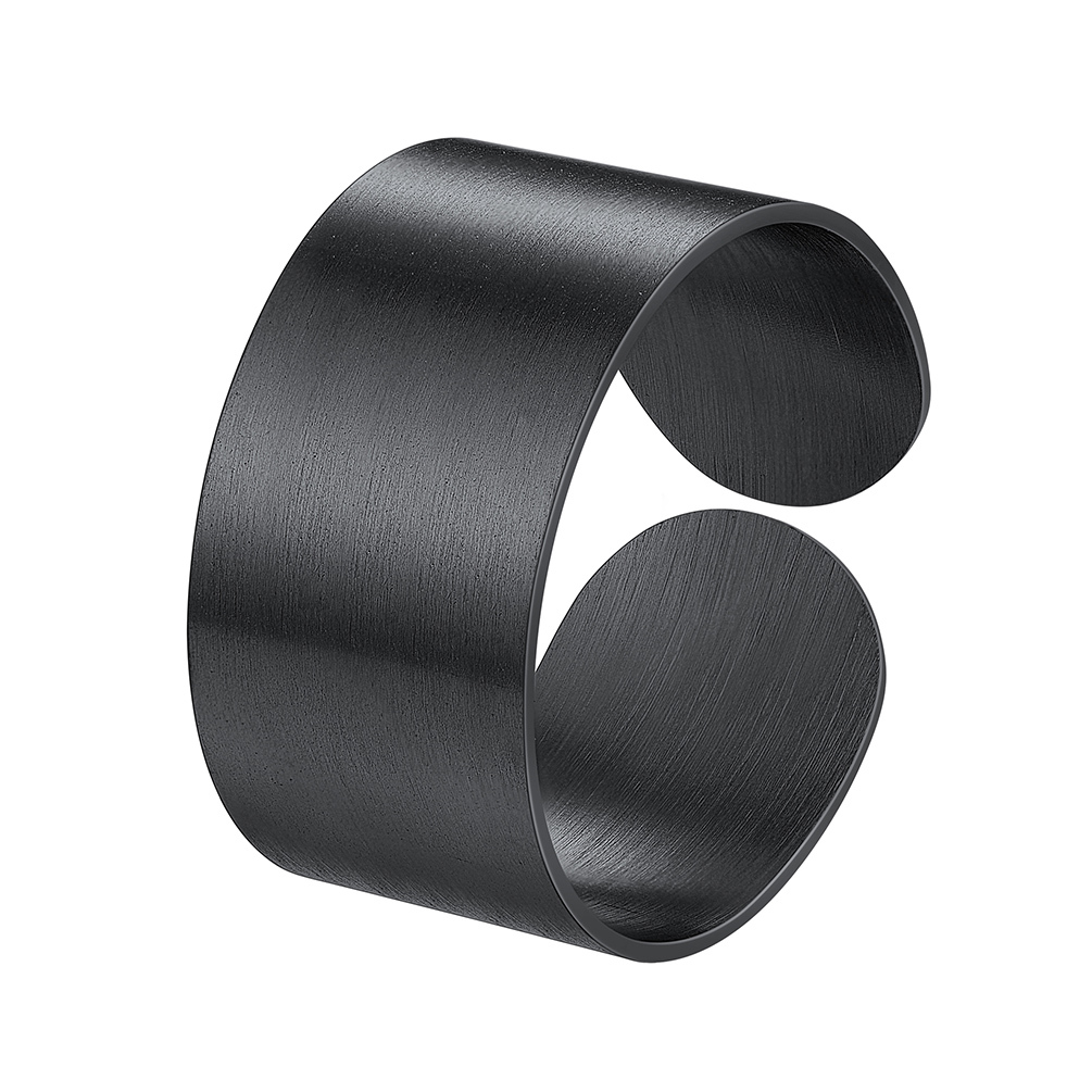 Black Plated Band Ring