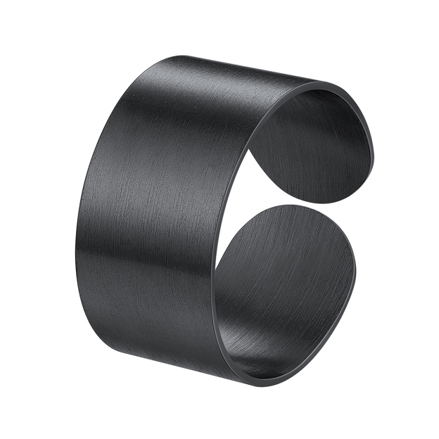 Black Plated Band Ring 