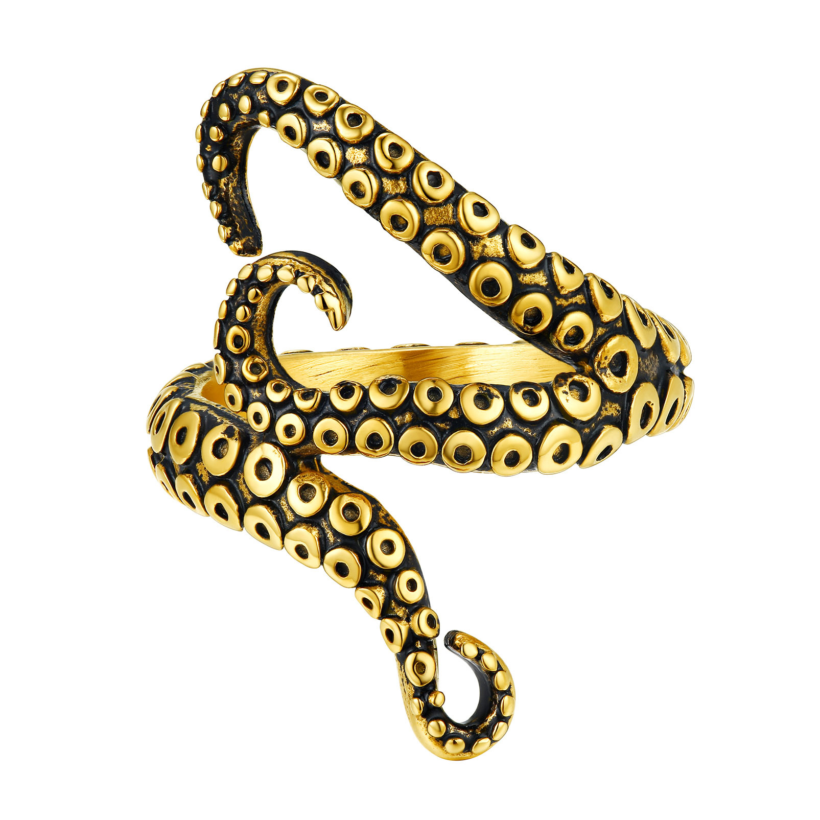 Octopus Gold Pinky Ring