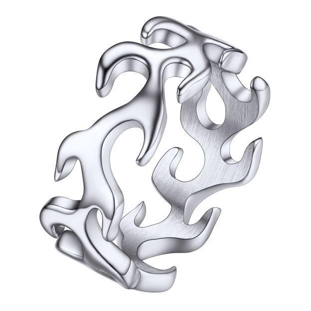 Bold Flame Motif Ring