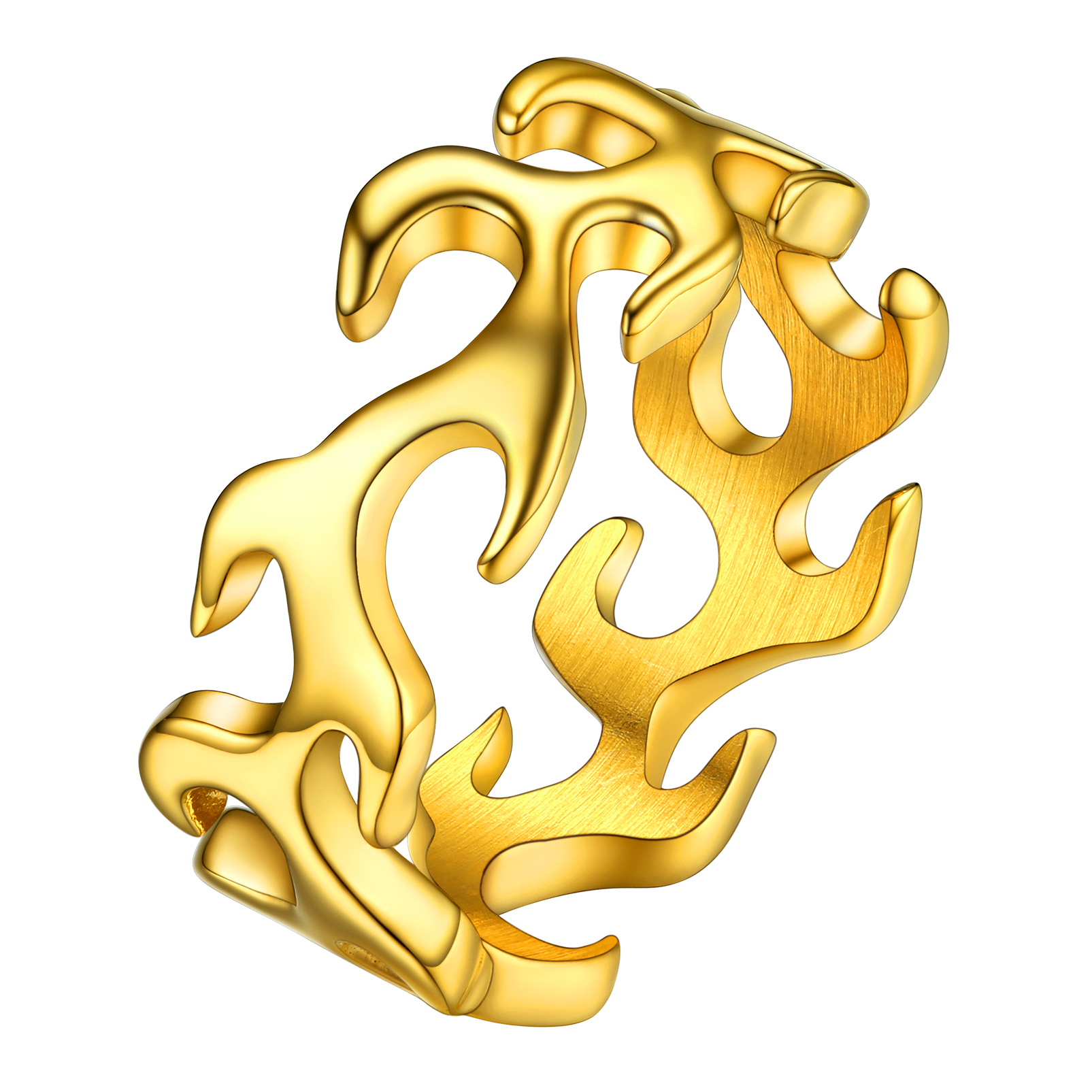 Bold Flame Motif Ring