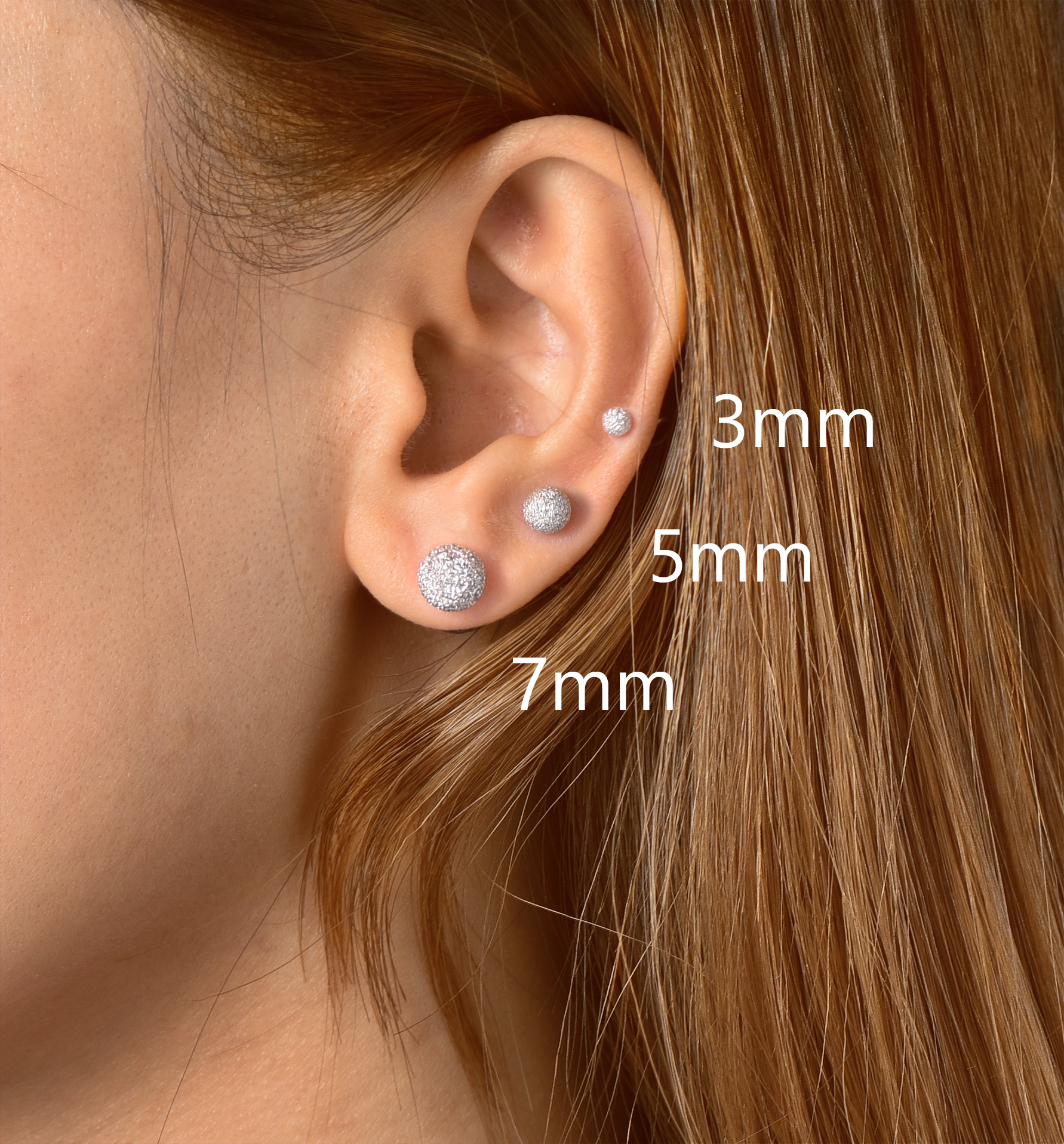 Silver Ball Stud Earrings