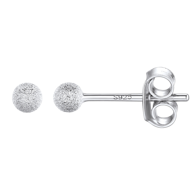 Silver Ball Stud Earrings