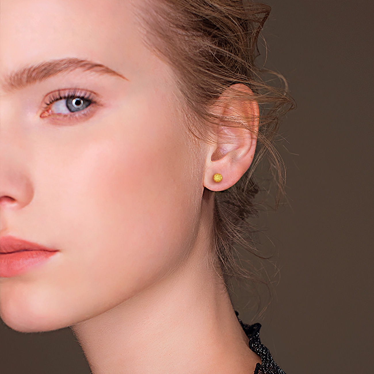 Silver Ball Stud Earrings