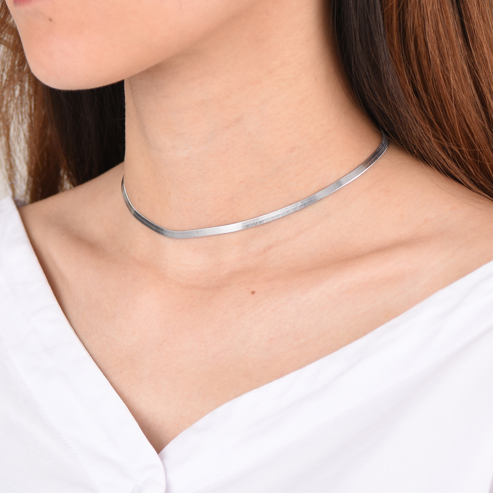 925 Sterling Silver Choker Necklace