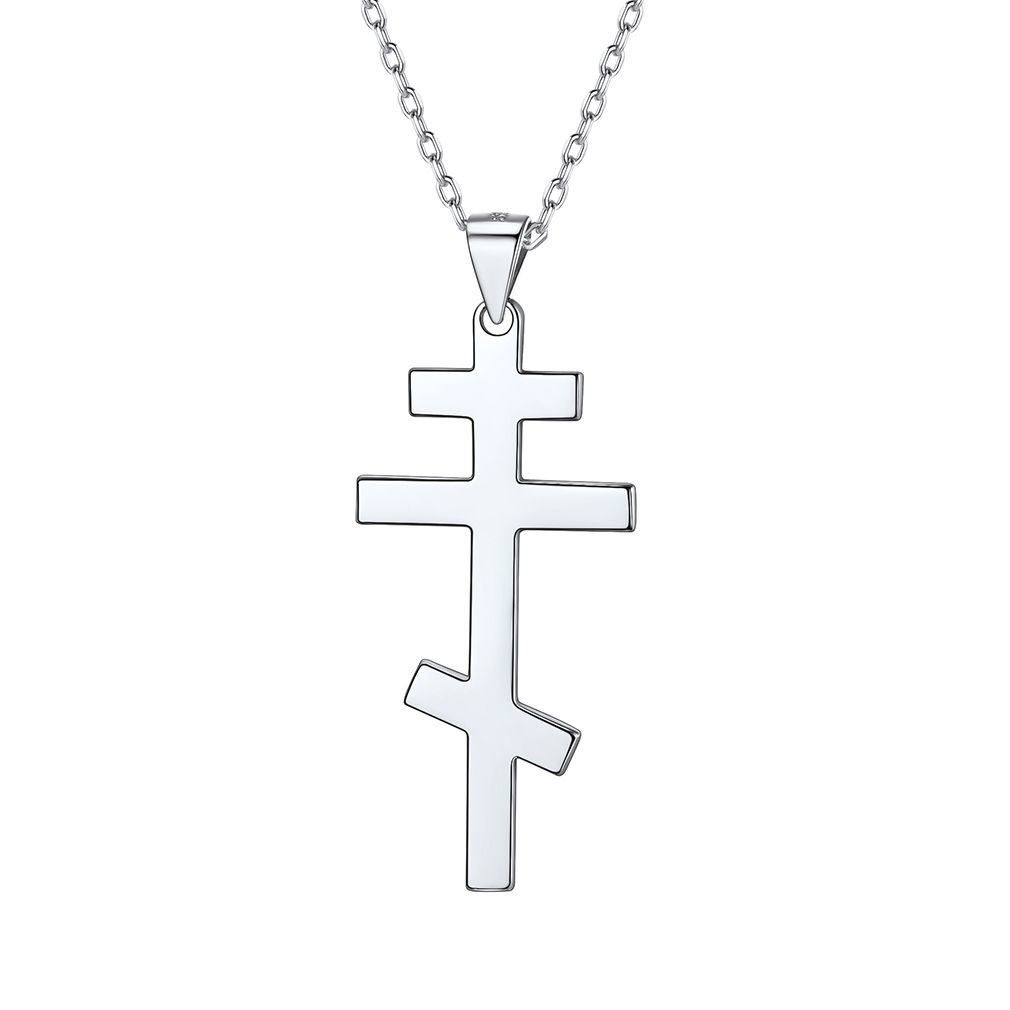 925 Sterling Silver Orthodox Cross Necklace