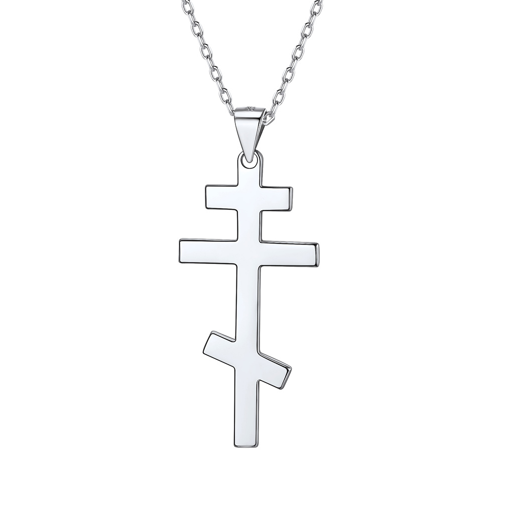 925 Sterling Silver Orthodox Cross Necklace