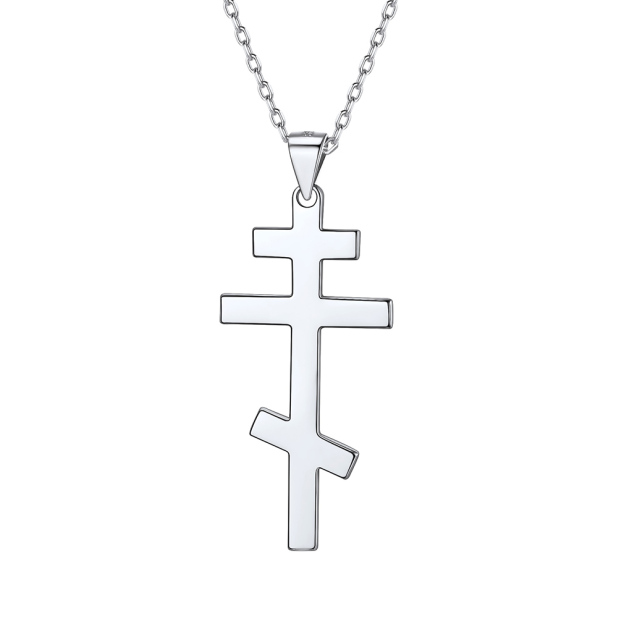 925 Sterling Silver Orthodox Cross Necklace