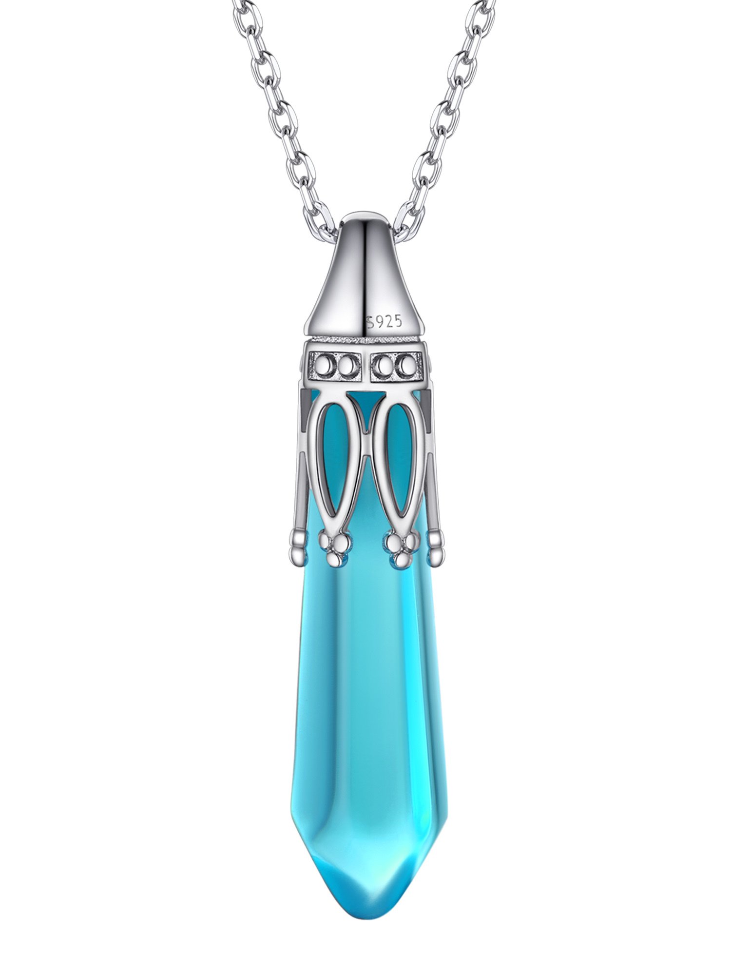 Aquamarine Cubic Zirconia Necklace