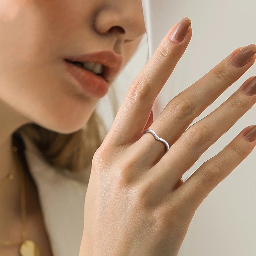 S925 Silver Wishbone Ring 