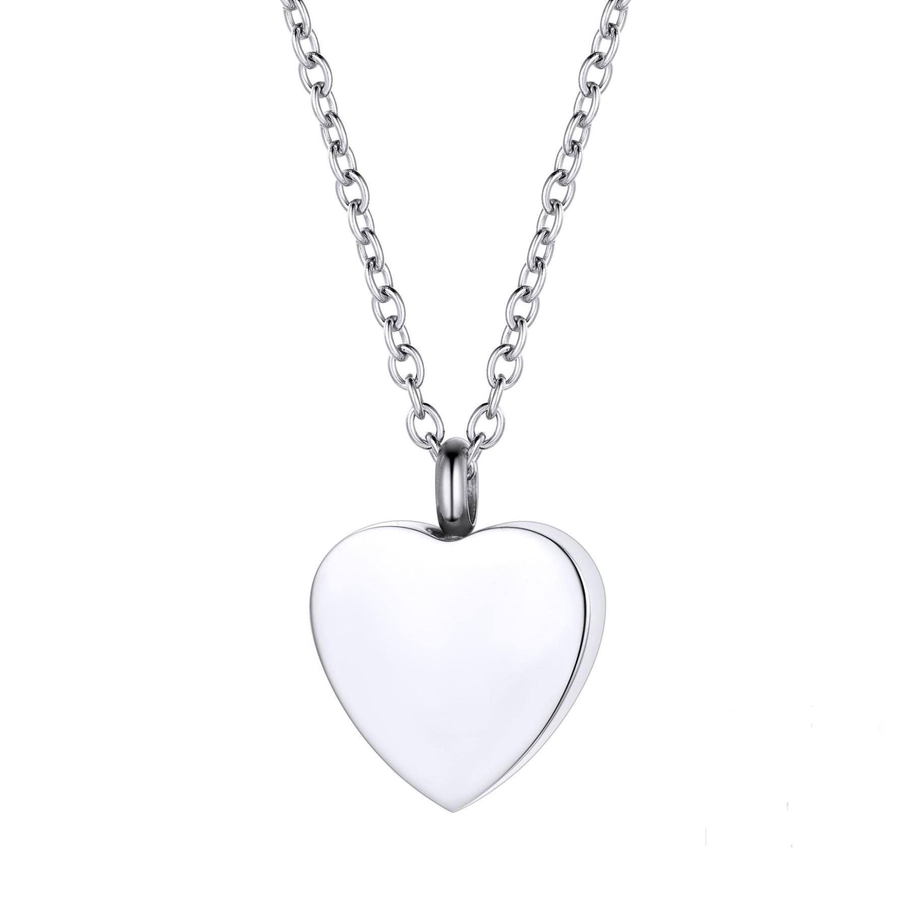 Urn Heart Pendant Locket Cremation Necklace