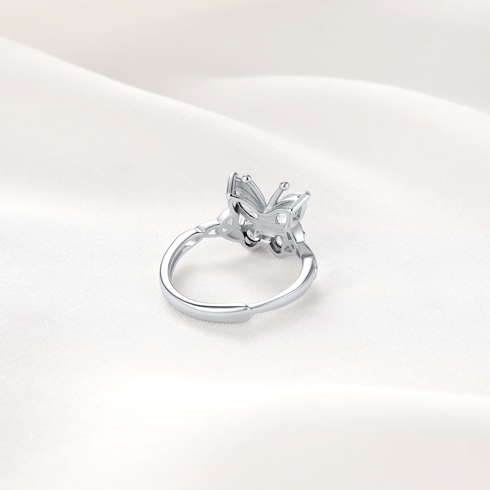 Silver Butterfly Adjustable Rings