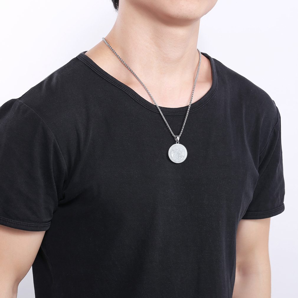 Archangel Saint Michael Round Pendant 