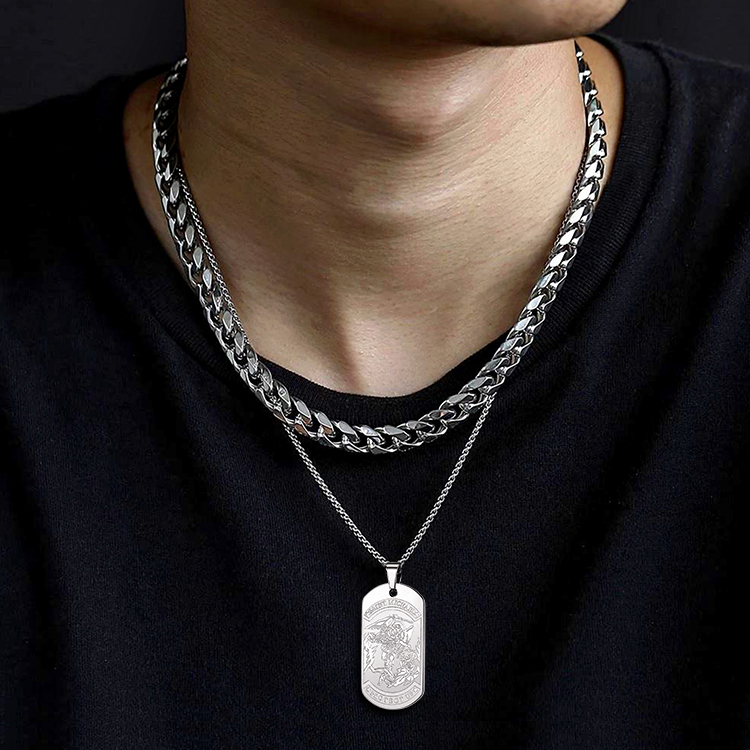 Saint Michael Pendant Necklace