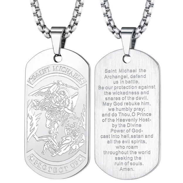 Saint Michael Pendant Necklace