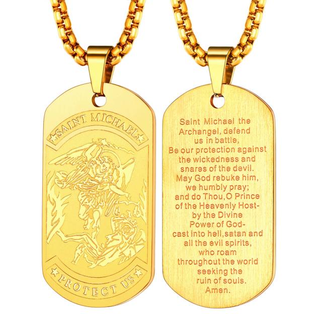 Saint Michael Pendant Necklace