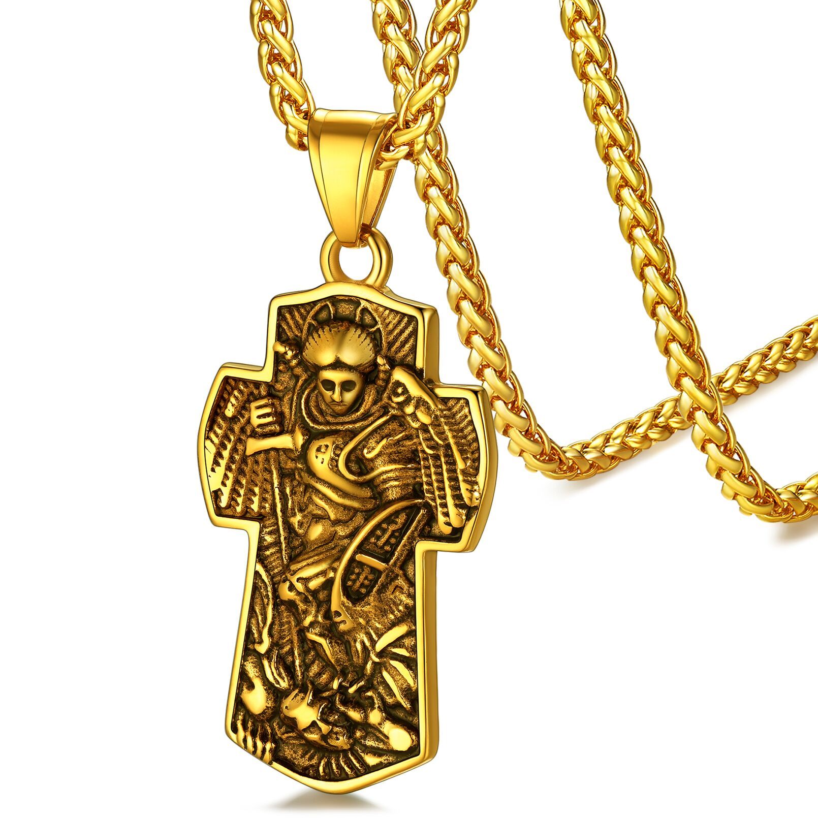Gold Plated Cross Pendant Necklace