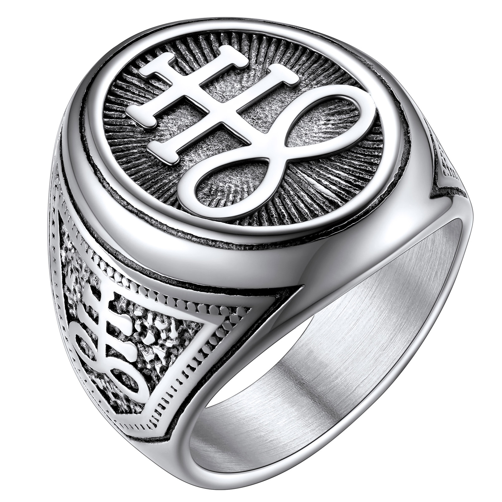 Crafted from steel with a distinctive Leviathan Cross design, this me 
