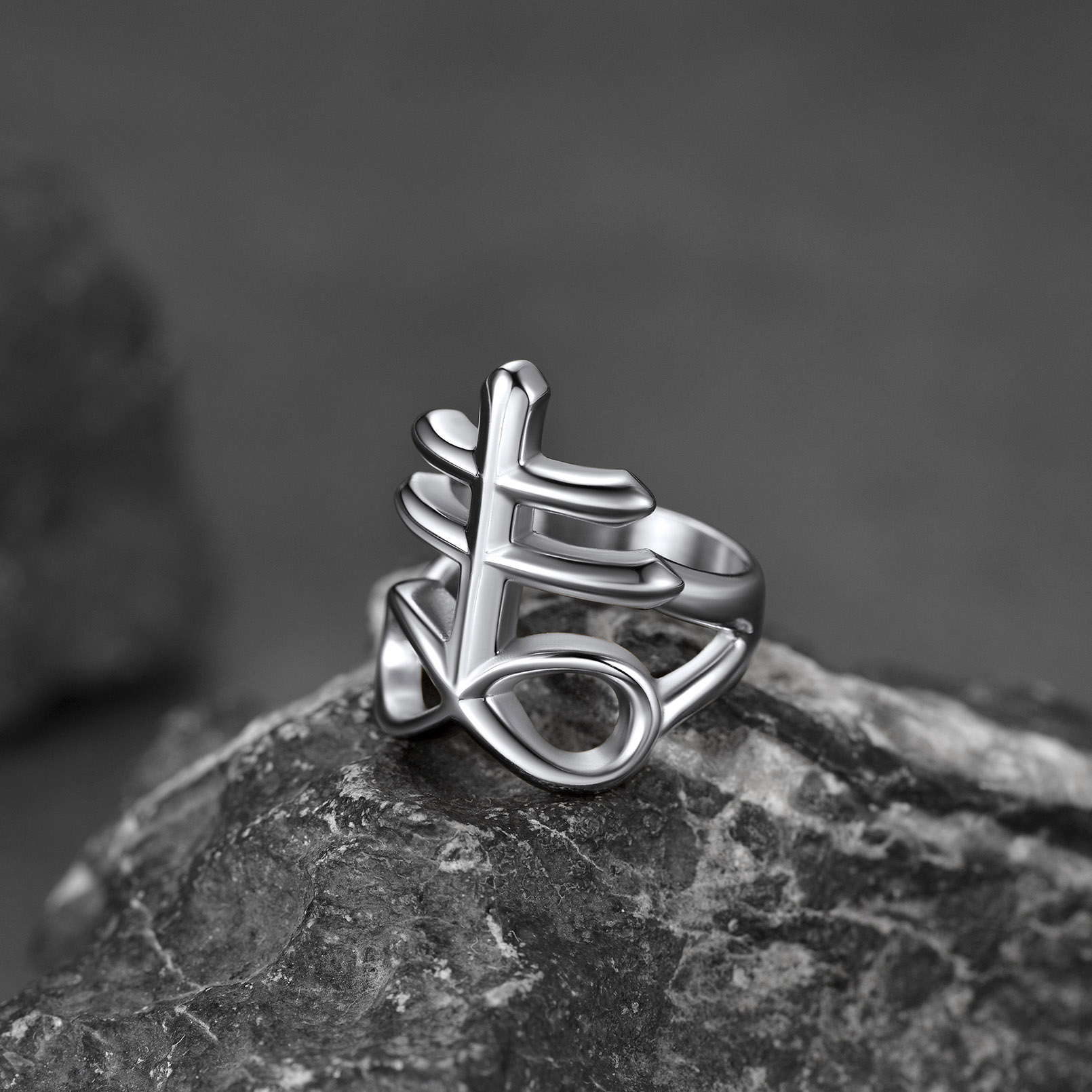 Stainless Cross Ring Size 14