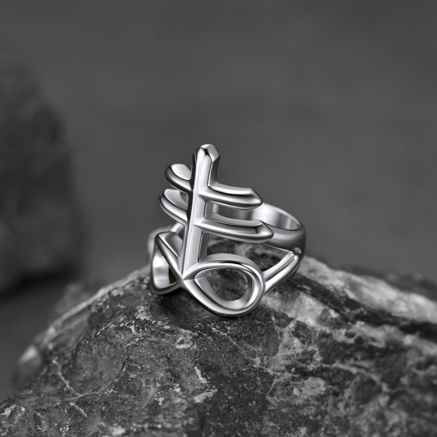 Stainless Cross Ring Size 14