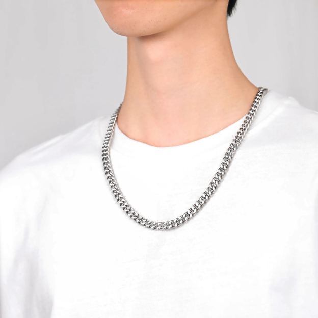 Cuban Link Chain 316L Steel Natural 22"