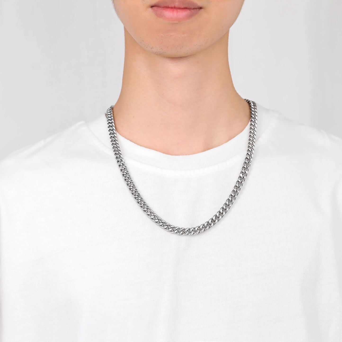 Cuban Link Chain 316L Steel Natural 22"