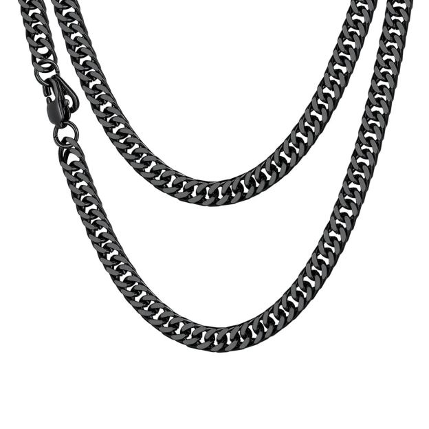 Miami Curb Link Chain 5MM Black