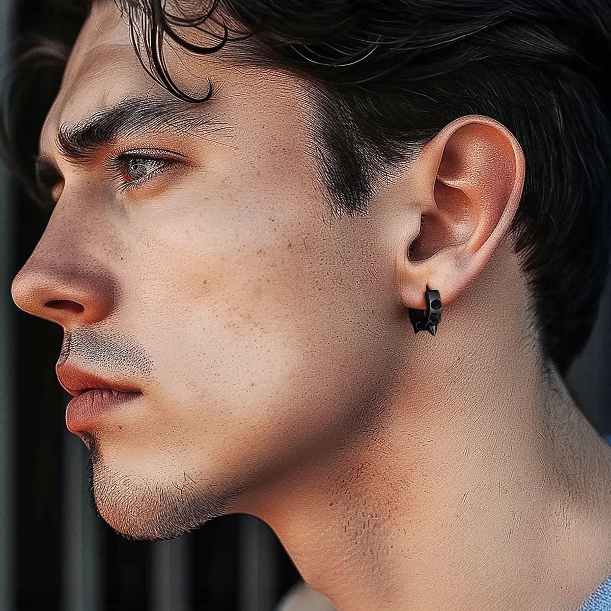 Gothic Spike Hoop Earrings