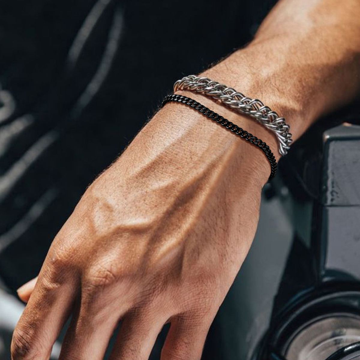 Stainless Steel Black Bracelet Cool Bracelets