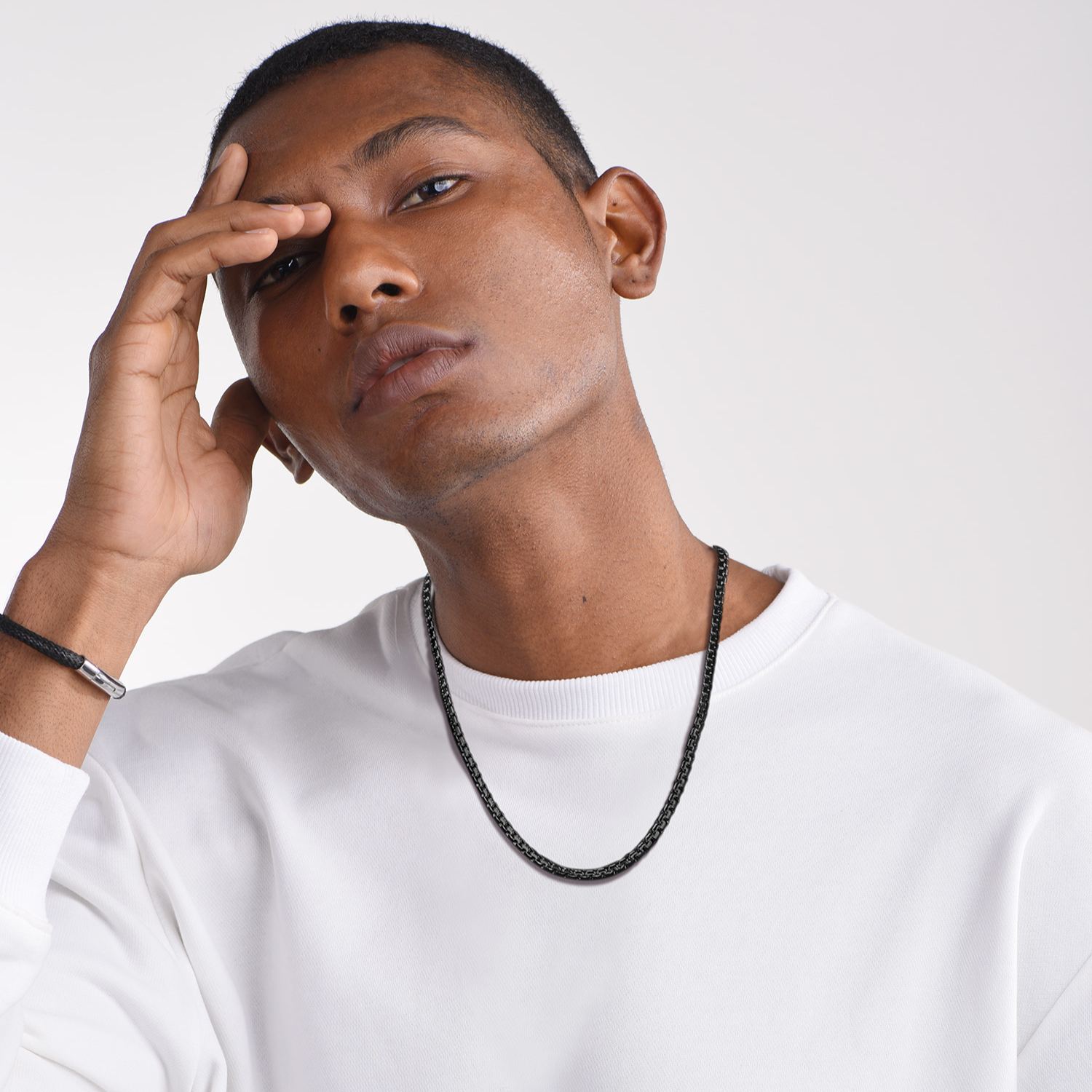 Stainless Steel Round Link Chain Necklace