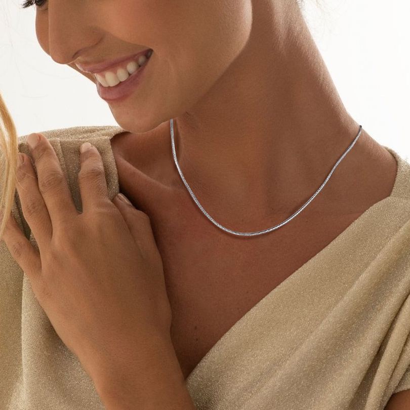 Delicate 2mm Round Snake Chain Necklace