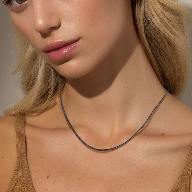 Delicate 2mm Round Snake Chain Necklace