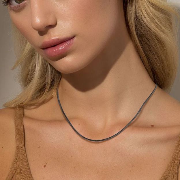 Delicate 2mm Round Snake Chain Necklace