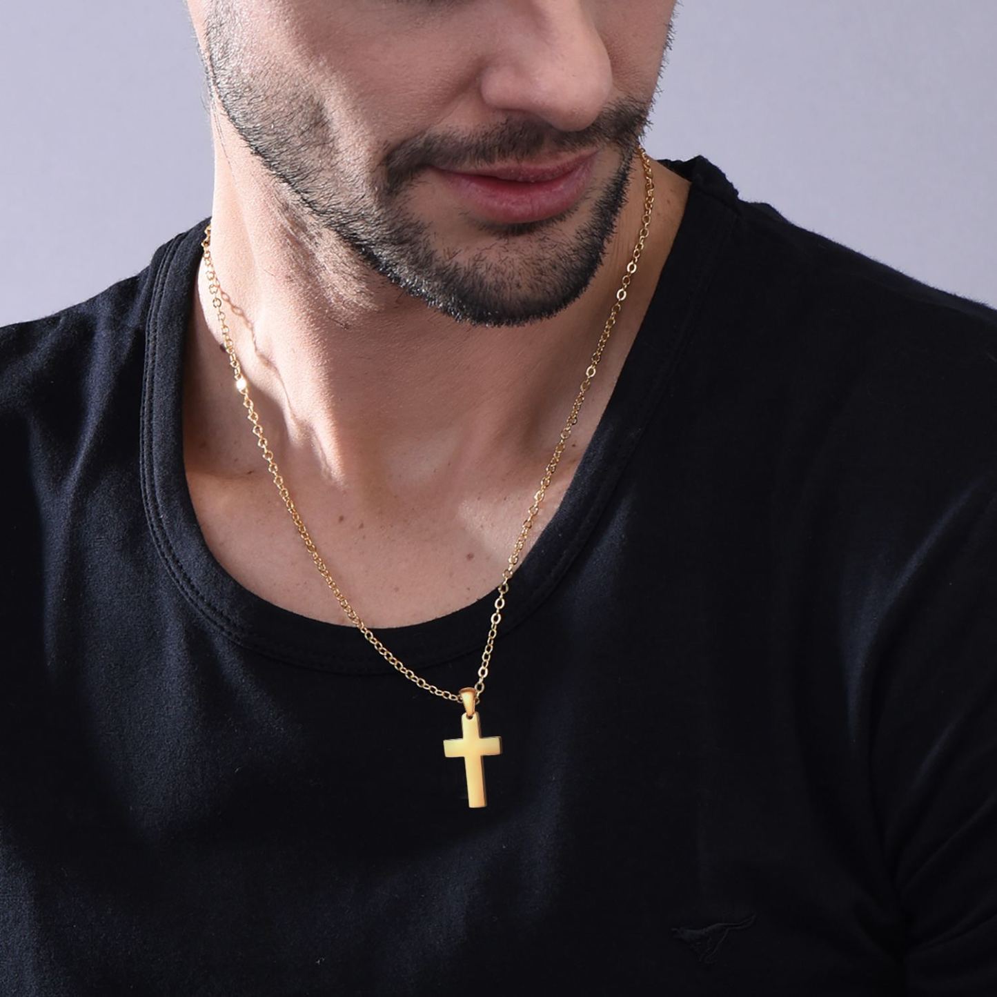 Stainless Steel Cross Pendant with Chain